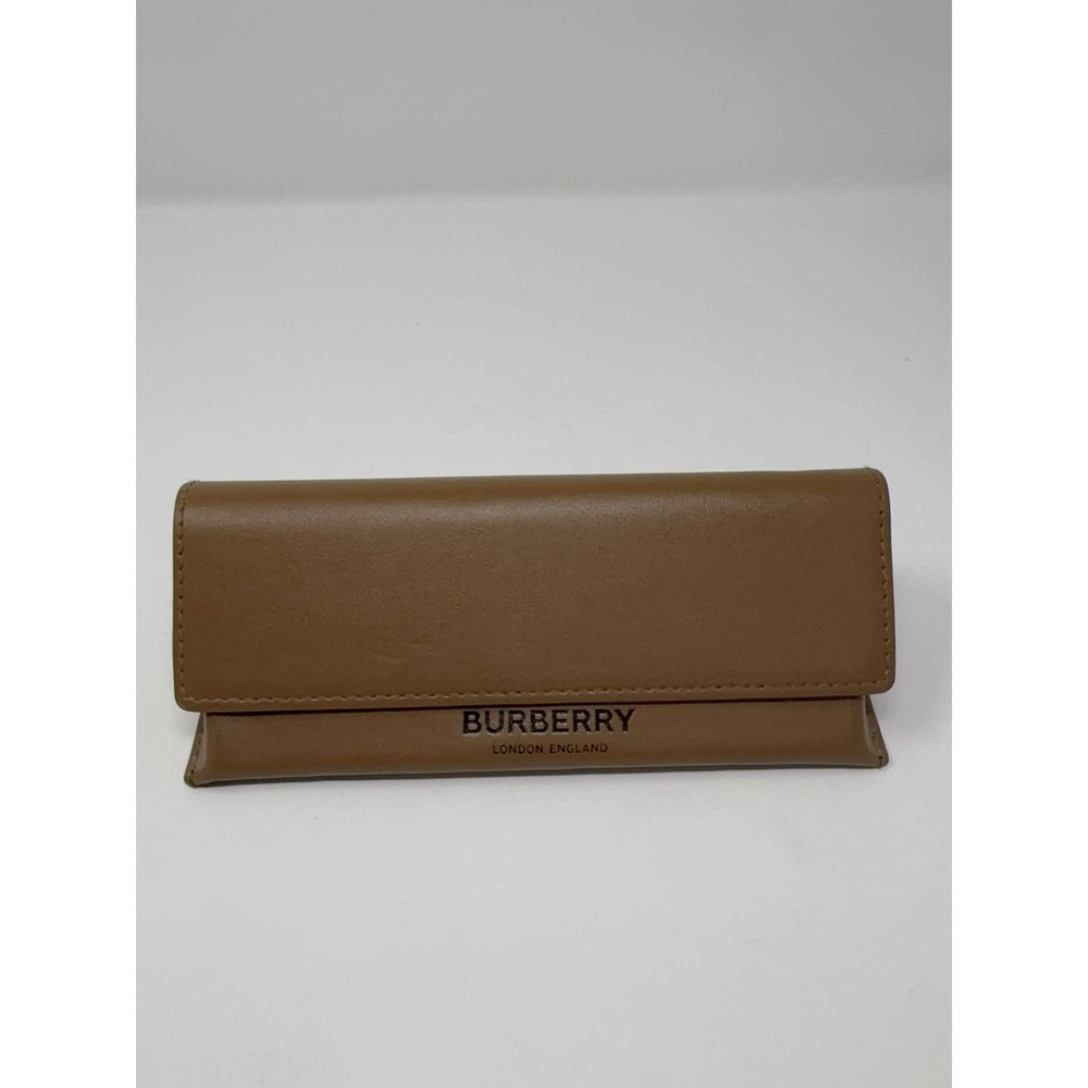 Burberry London England Soft Leather Sunglass Case Camel Brown Soft Magnetic